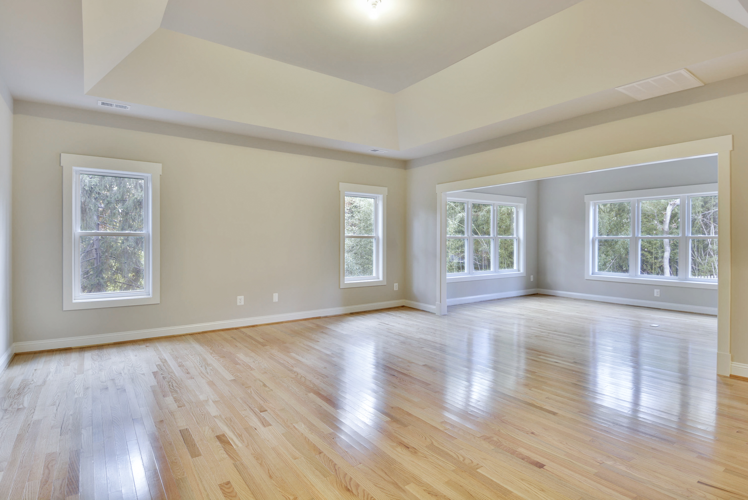 Wood Floor, Master Bedroom With Dark Hardwood Floors