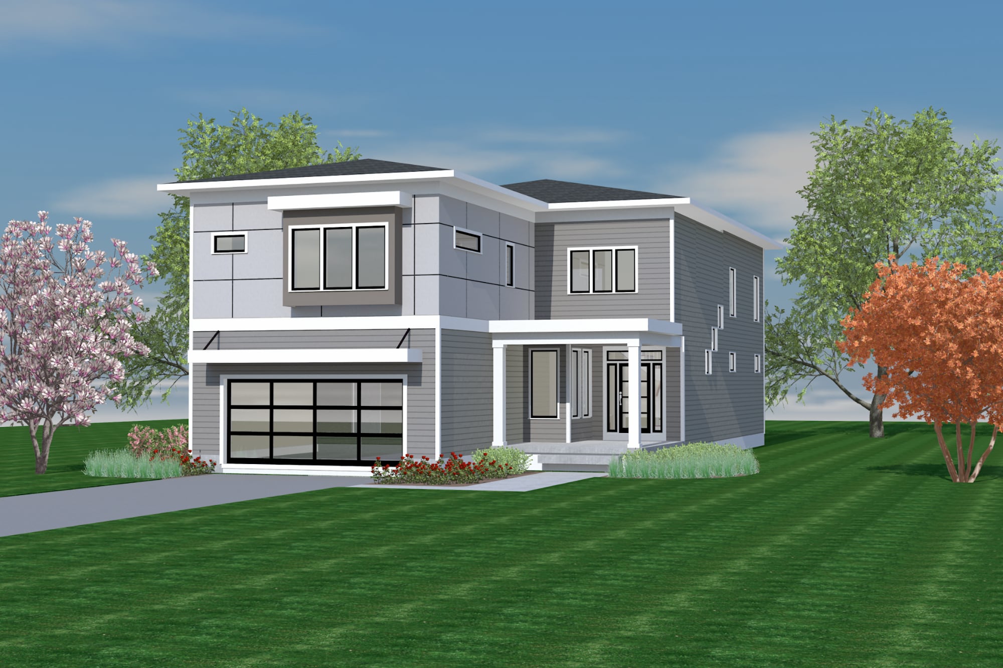 The Quinn — exterior rendering of a New Dimensions Urban Collection home